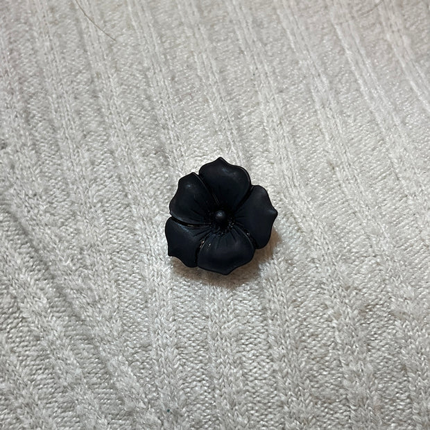 Black Pansy Brooch - "Mourning Pansy"