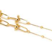 Yellow Gold "Y" Drop Necklace - "Leading Lady"