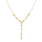 Yellow Gold "Y" Drop Necklace - "Leading Lady"