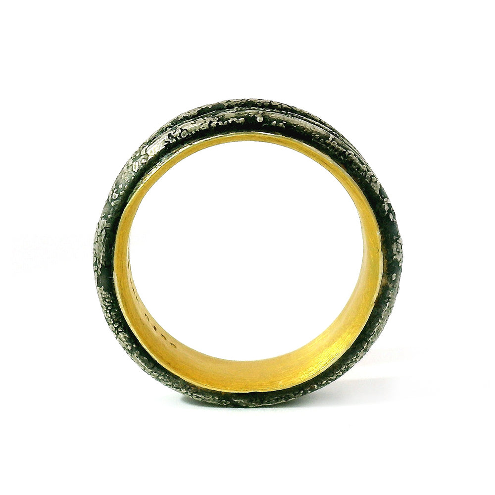 Sterling Silver & Yellow Gold Modular Ring - "Trinity Forge"