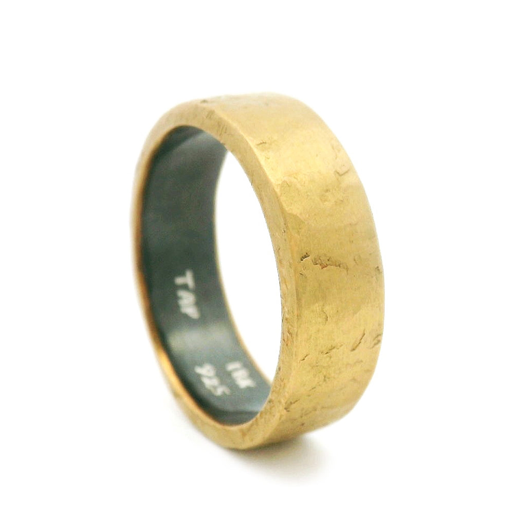 Yellow Gold & Sterling Silver Band - "Oro y Plata"