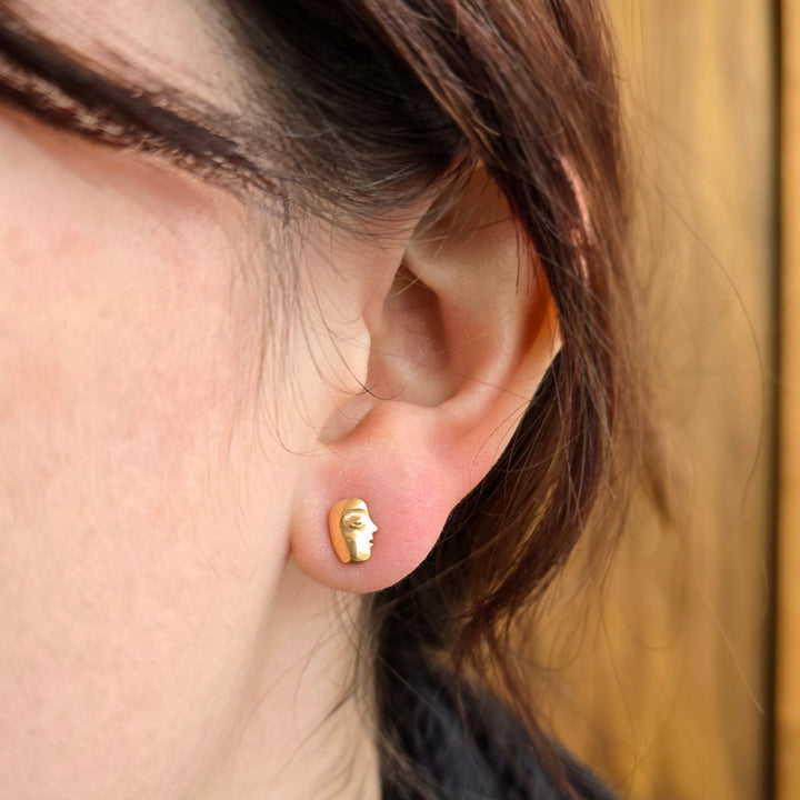 Rose Gold Stud Earrings - "The Big Sleep"