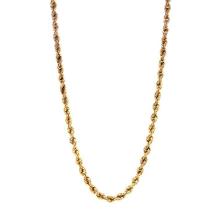 Estate Yellow Gold Rope Chain