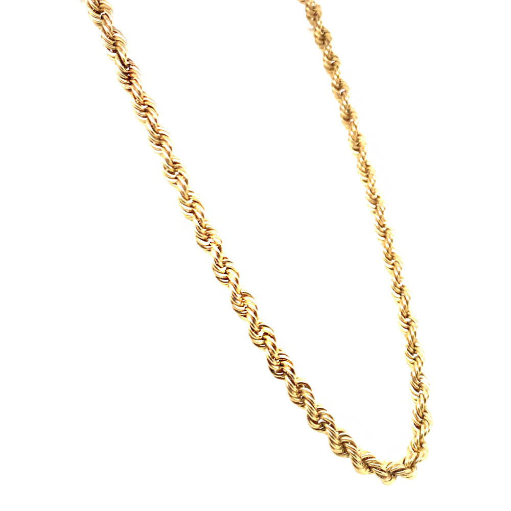 Estate Yellow Gold Rope Chain