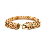 Estate Yellow Gold Woven Chain Bracelet