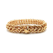 Estate Yellow Gold Woven Chain Bracelet