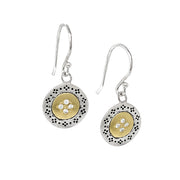 Silver and Gold Diamond Earrings - "Four Star Harmony"