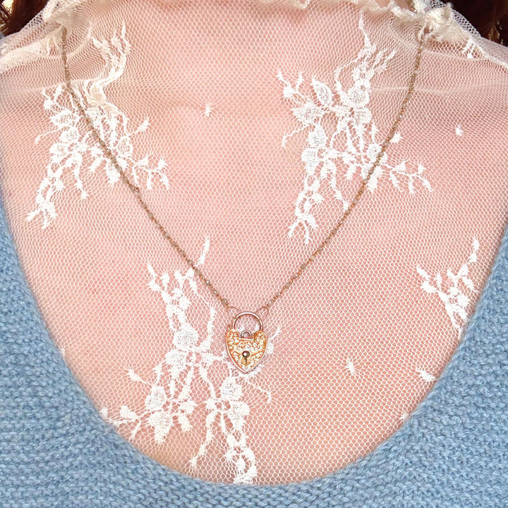 Edwardian Vintage Heart Clasp Necklace - "Treasured Heart"