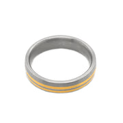 Titanium Ring with 24K Yellow Gold Inlay