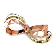 Yellow & Rose Gold Bow Brooch