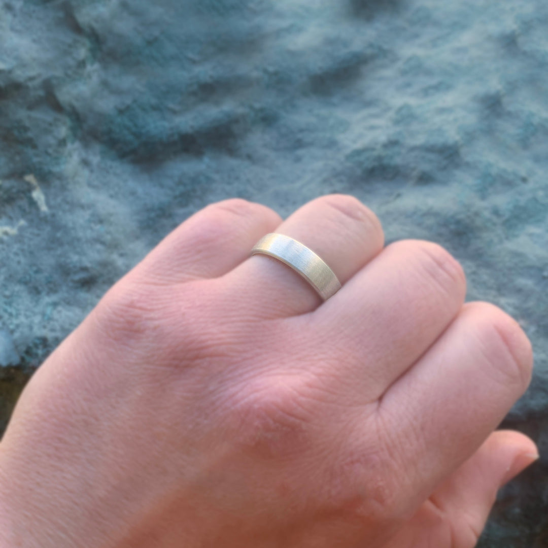 Sterling Silver European Band - "Asher"