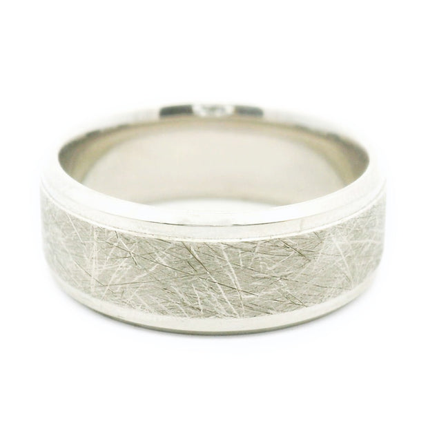 Sterling Silver Men's Band - "Crossroads"