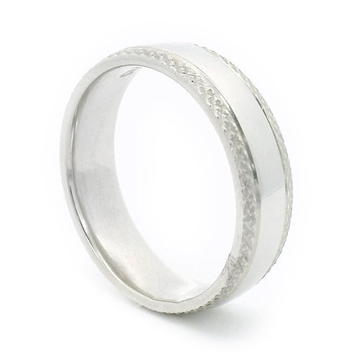 Sterling Silver Men's Band - "Scenic Route"