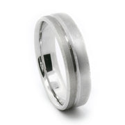 Sterling Silver Men's Band - "Two-Step"