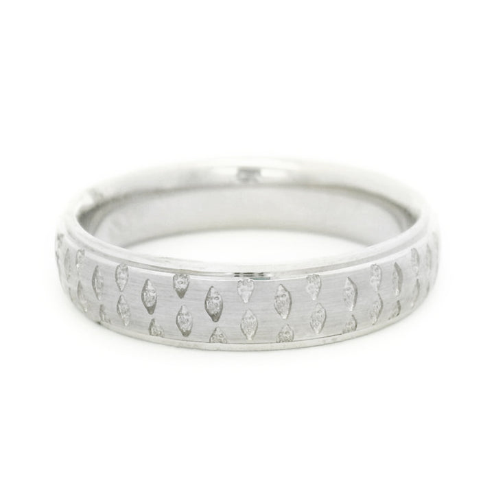 Hand-Engraved Sterling Silver Men's Band