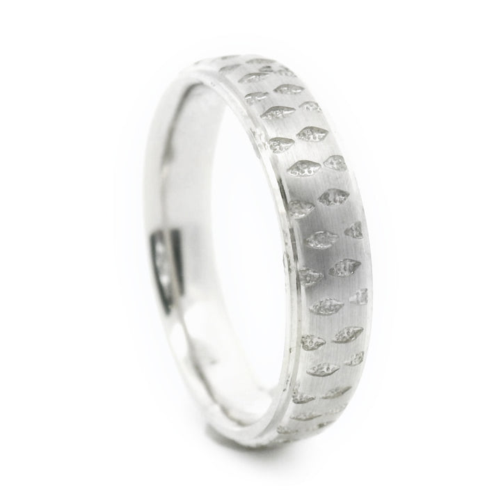 Hand-Engraved Sterling Silver Men's Band