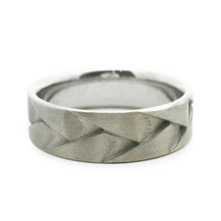 Braided Sterling Silver Men's Band - "Interwoven"