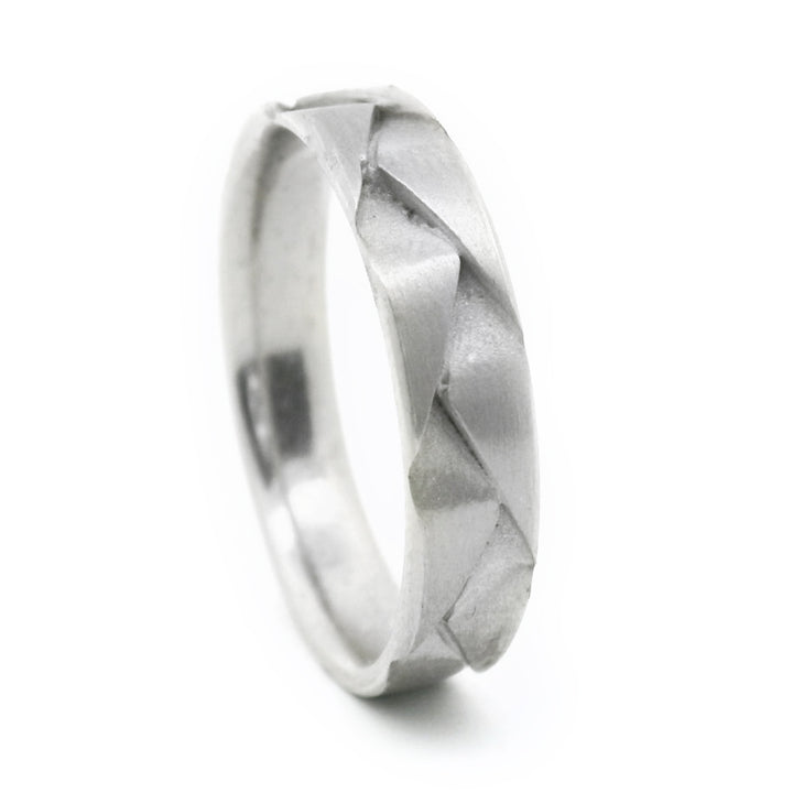 Braided Sterling Silver Men's Band - "Entwined"