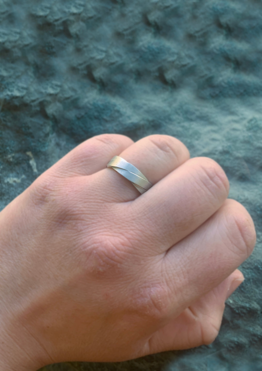 Sterling Silver Twist Band - "Forever Woven"