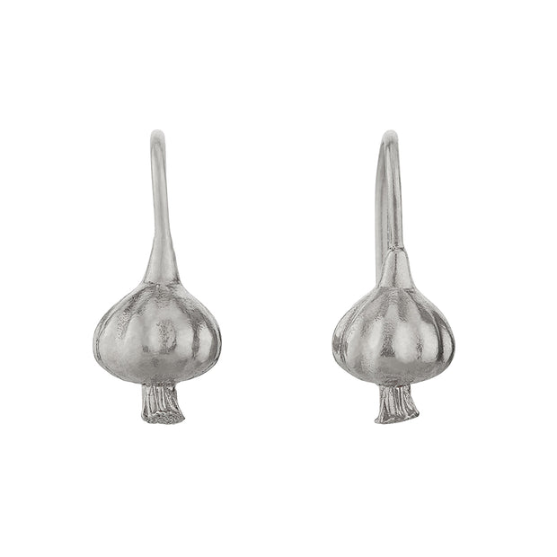 Sterling Silver Garlic Hook Drop Earrings