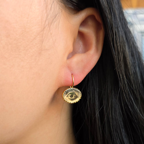 Gold Vermeil Earrings - "Lover's Eyes"