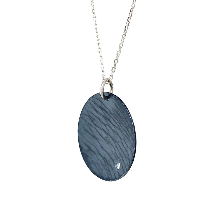 Sterling Silver & Diamond Necklace - "Metolius Moon"