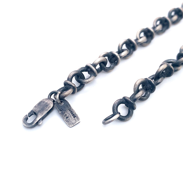 Sterling Silver Link Bracelet - "Circles"