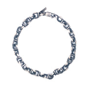 Sterling Silver Link Bracelet - "Circles"