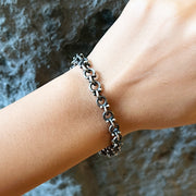 Sterling Silver Link Bracelet - "Dots"