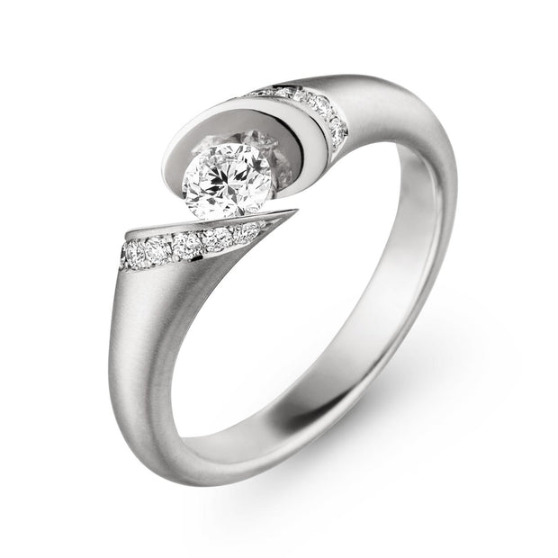 White Gold and Diamond Ring - "CALLX"