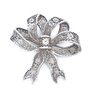 800 Silver Brooch - "Ribbon"