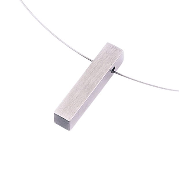 Stainless Steel Pendant - "Rectangular Block"