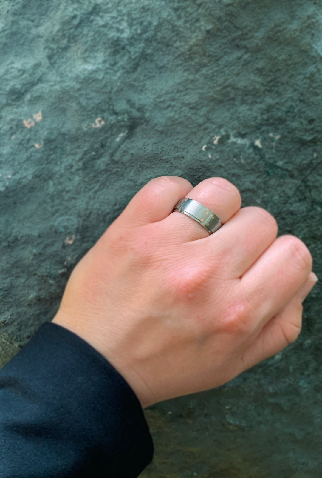 Titanium & Rose Gold Band - "Pipestone"