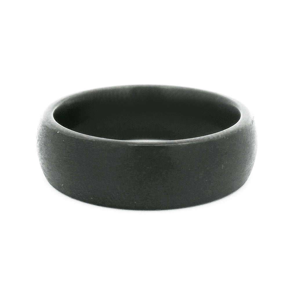 Black Zirconium Domed Band