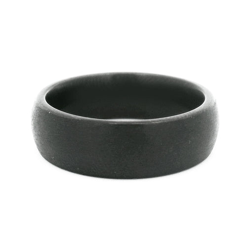 Black Zirconium Domed Band - "Back to Black"