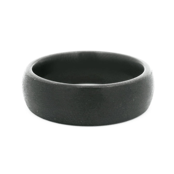 Black Zirconium Domed Band