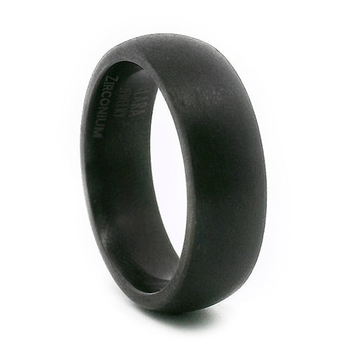 Black Zirconium Domed Band - "Back to Black"