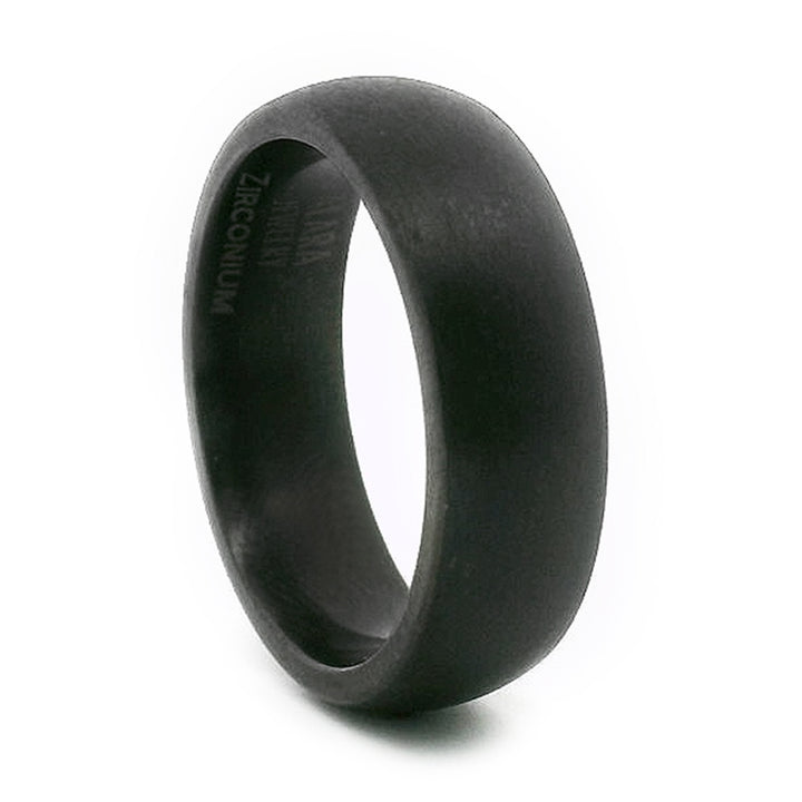 Black Zirconium Domed Band