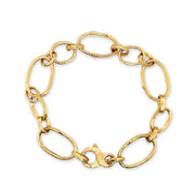 Yellow Gold Link Bracelet "Olive Branch"