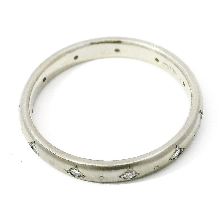 Diamond and White Gold Band - "Stepping Stone"