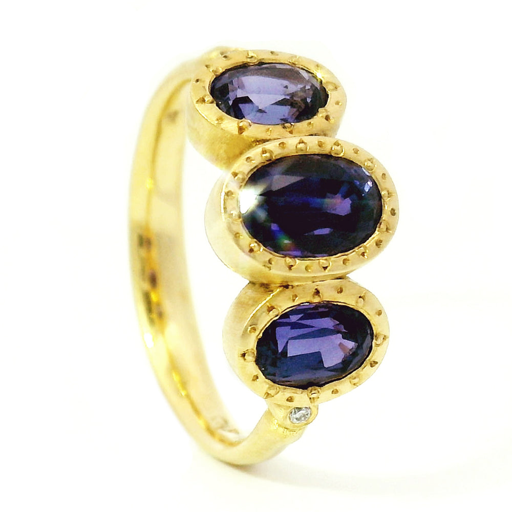Yogo Sapphire & Diamond Ring - "Queen of the Gulch"