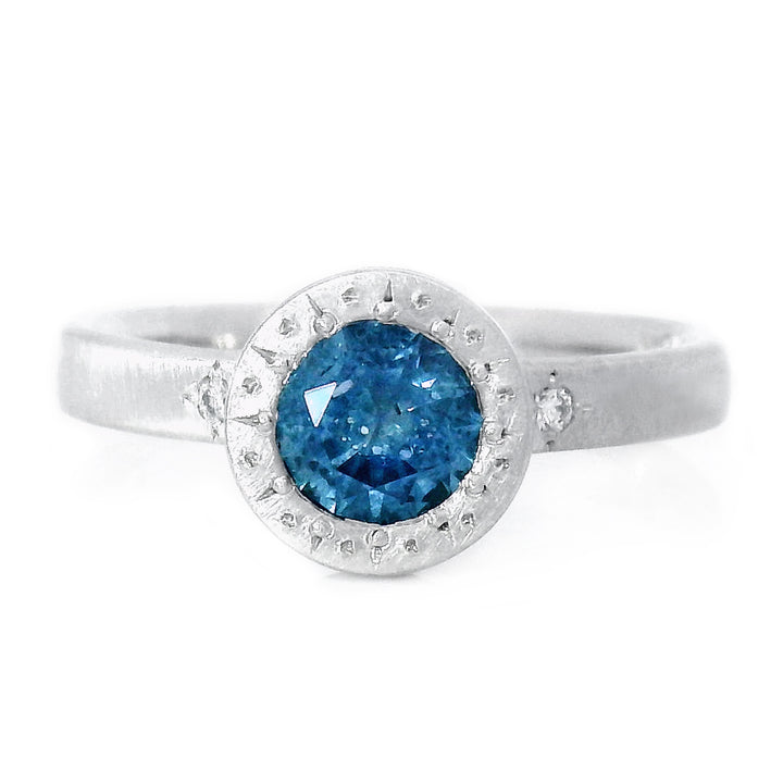 Montana Sapphire & Diamond Engagement Ring