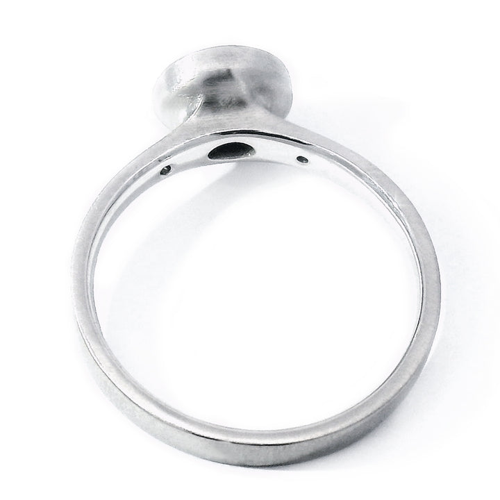 Montana Sapphire & Diamond Engagement Ring - "Etched"