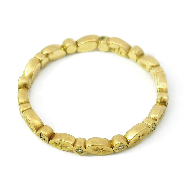 Diamond Oval & Circle Gold Band - "Starstruck"