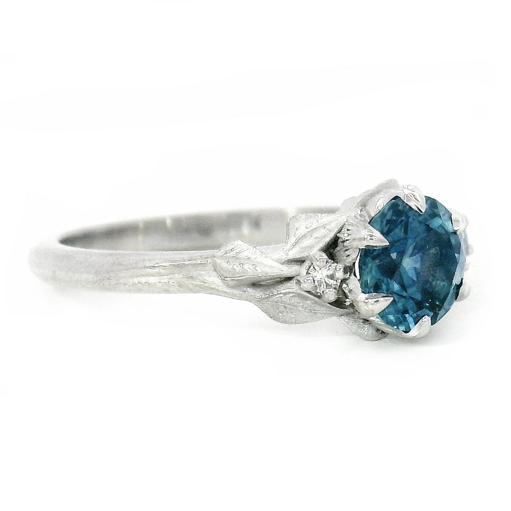 Montana Sapphire, Yogo Sapphire & Diamond Ring - "Larkspur"