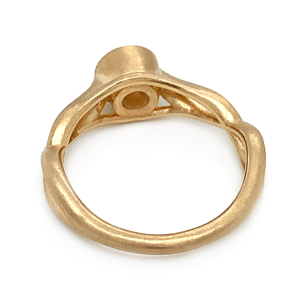 Yellow Gold Diamond Engagement Ring - "Summer Vines"