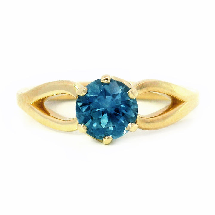 Montana Sapphire & Gold Ring - "Antler"