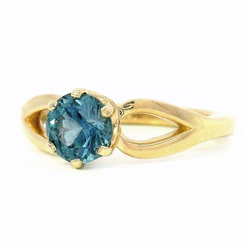 Montana Sapphire & Gold Ring - "Antler"