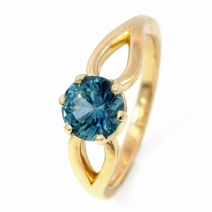 Montana Sapphire & Gold Ring - "Antler"