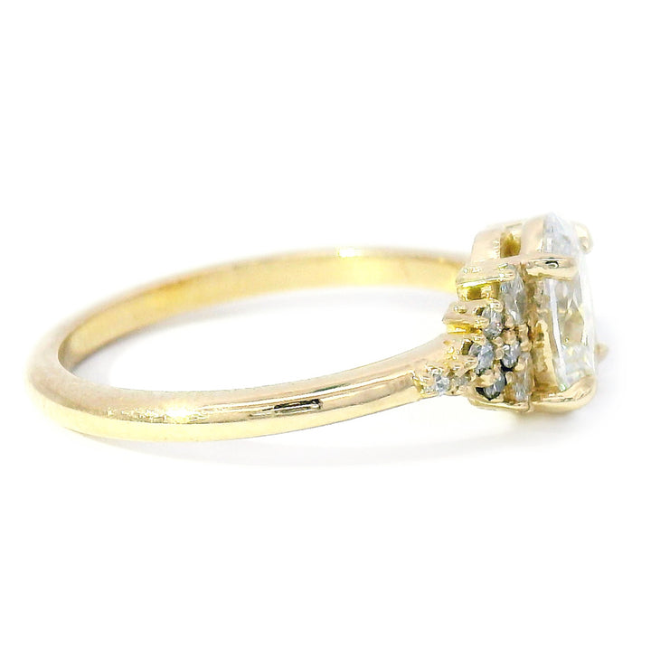 Oval Lab Grown Diamond Cluster Ring - "Aster"